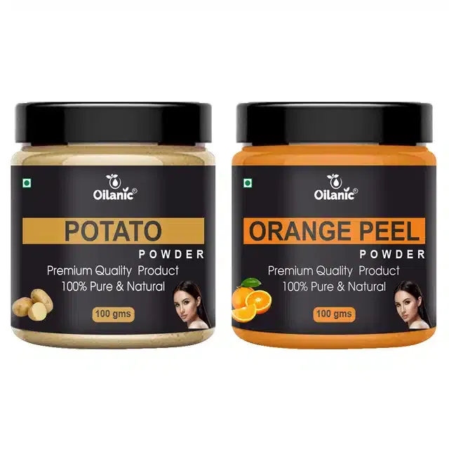 Natural Potato & Orange Peel Powder for Skin & Hair (Pack of 2, 100 g)