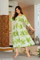 Rayon Kurti for Women, Green 