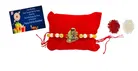 Metal Rakhi with Greeting Card & Roli Chawal 
