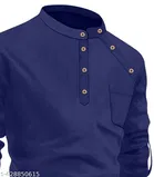 Solid Cotton Kurta Set for Boys 