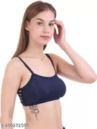 Net Solid Bras for Women, Assorted, Pack of 3 
