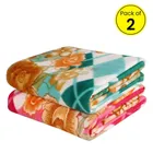 Home Sizzler Assorted Printed Single Fleece Blanket (Pack Of 2)