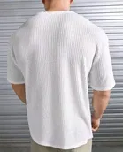 Round Neck Structured T-Shirt for Men 