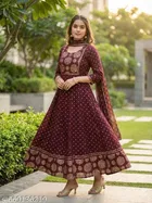Solid A-line Kurta Set for Women 