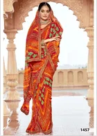 Georgette Printed Saree for Women 