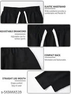 Cotton Blend Solid Trackpant for Men, Black 