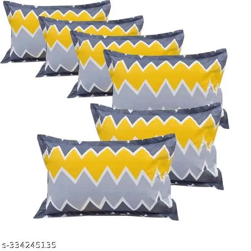 Cotton Pillow Covers (Multicolor, 17x27 inches) (Pack of 6)
