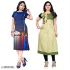 Crepe Printed Kurti for Women 