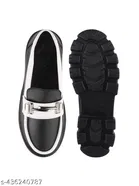 Shoetopia Solid Synthetic Loafers for Girls 