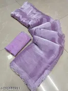 Jimmy Choo Embellished Saree For Women, Purple