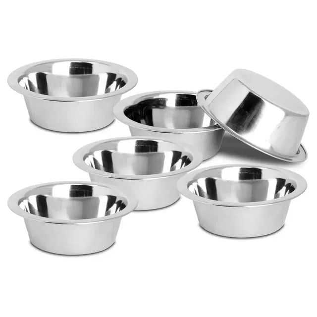 Stainless Steel Dish Bowl, 350ml, [Pack of 6]