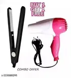 Plastic Hair Dryer with Straightener 