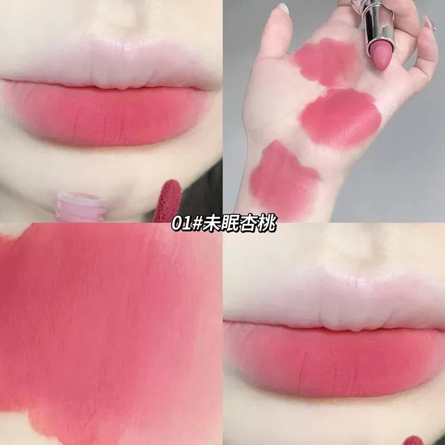 Gege Bear Matte Velvet Glaze Silky Non-Stick Advanced Color Rendering Lipstick (Multicolor)