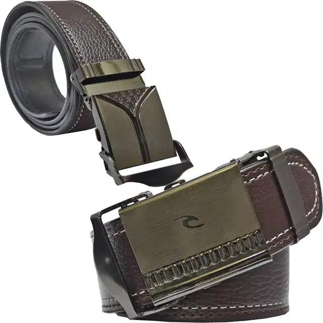 Casual Belt for Men (Brown, Pack of 2)