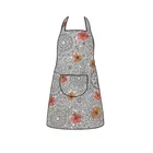 Krishna E Geometry Flower Printed Apron 68x58cms 