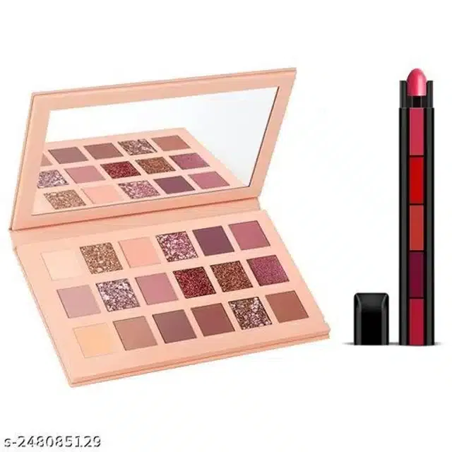 Eye Shadow with 5 in 1 Lipstick (Set of 2)
