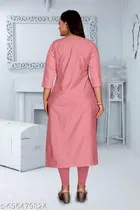 Embroidered Chanderi Cotton Kurti for Women 