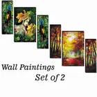 MDF 2 Pcs Designer Wall Painting for Home & Office 