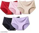 Nylon Briefs for Women, Multicolour, Pack of 5 