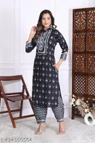 Cotton Printed Kurti with Pant for Women 