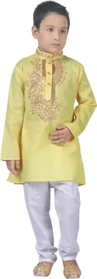 Cotton Embroidery Kurta & Pajama Set for Boys 