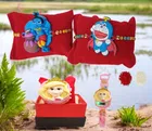 Synthetic 2 Pcs Rakhi with Chocolate & Light Rakhi 