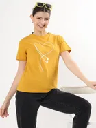 Round Neck Printed T-Shirt for Women 