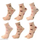 Woolen Printed Socks for Women (Multicolor, Set of 6)