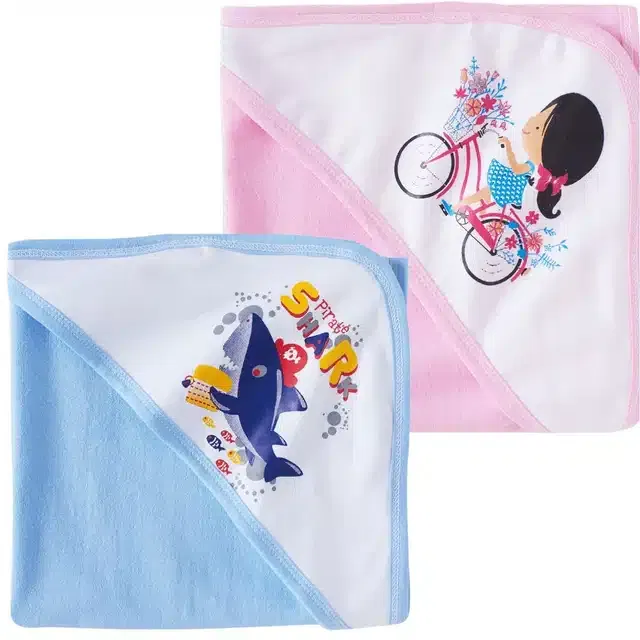 Polycotton 250 GSM Bath Towel Set for Kids (Pack of 2)