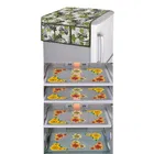 PVC Fridge Top Cover with 4 Pcs Shelf Mat 