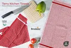 Brodees Cotton Mini Check Terry Kitchen Towel 