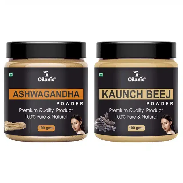 Natural Ashwagandha & Kaunch Beej Powder for Skin & Hair (Pack of 2, 100 g)