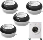 Plastic Washing Machine Vibration Pads (Black & White, Pack of 4)