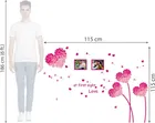AVV Heart Shape Flowers Wall Stickers 115x155cm