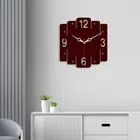 Designer Wooden Wall Clocks (Brown)