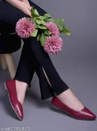 Solid Patent Leather Ballerinas for Women 