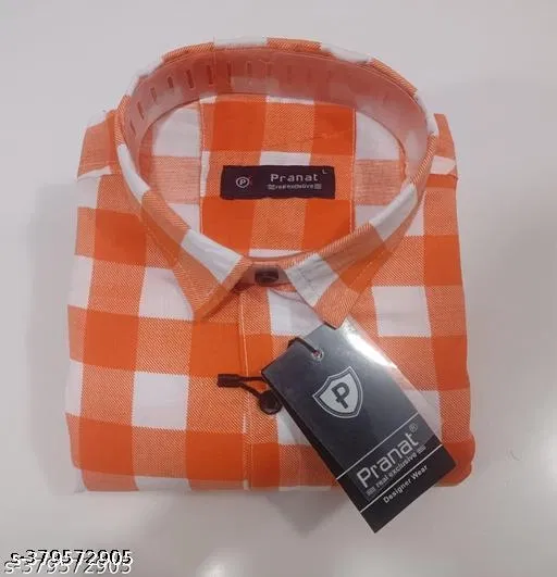 Cotton Checked Shirt for Men, Multicolor (L)