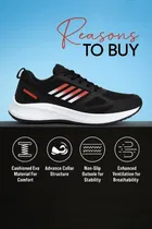 Sports Shoes for Men, Red & Black 