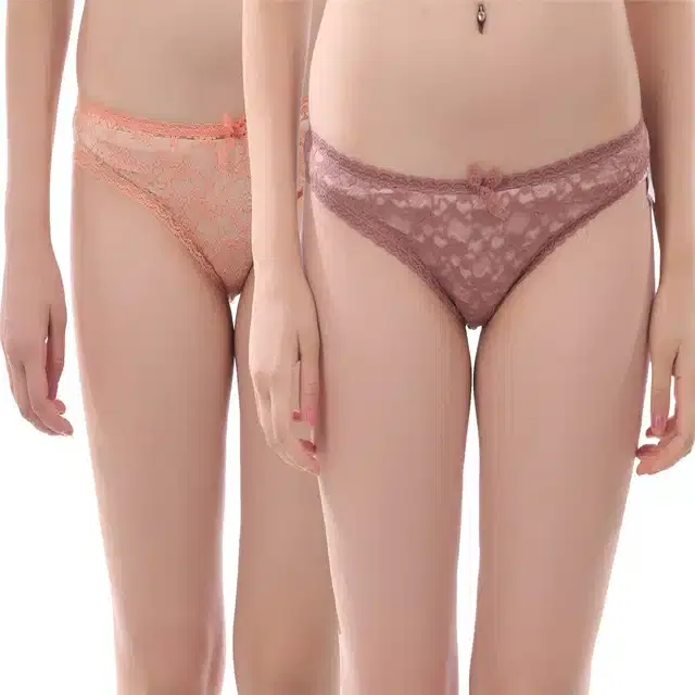 Cotton Blend Panties for Women (Pack of 2) (Multicolor, M)