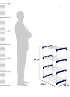 Plastic 4 Shelves Shoe Stand 