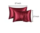 Grover Silk Pillow Cover Maroon 17x27inch Pack of 2