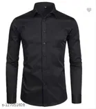 Cotton Blend Solid Full Sleeves Shirt for Men 