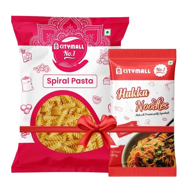 सिटीमॉल नंबर 1 स्पाइरल पास्ता 750 g + सिटीमॉल नंबर 1 हक्का नूडल्स 150 g