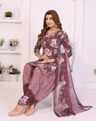 Crepe Floral Punjabi Suits for Women 