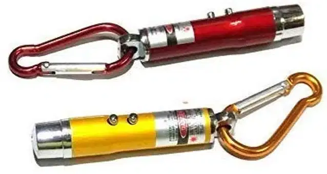 3 in 1 Laser Light with Key Chain (Assorted, Pack of 2)
