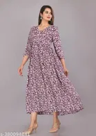 Anarkali Rayon Printed Kurti for Women 