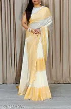Chinnon Printed Saree for Women, Beige 