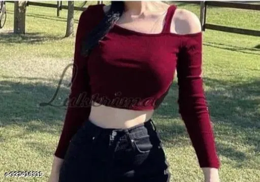 Ladies Top & Bottom Set for Women (Maroon, M)