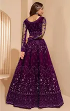 Net Embroidred Semi Stiched Lehenga Choli for Women 