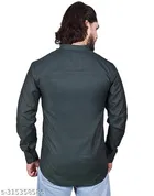 Cotton Blend Solid Short Kurta for Men, Black 